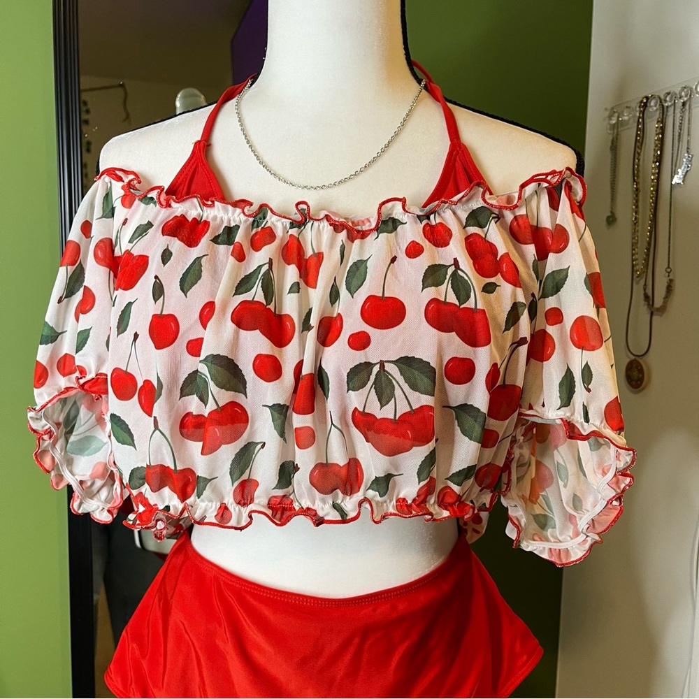 Red/ Cherry 3 piece Swimsuit